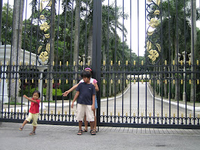 Playing by the palace gates