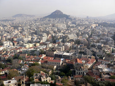 Lycabettus Hill from Acropolis