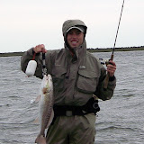 Larry's red again -- Notice the spots on the tail