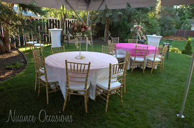 Tent Decor and Set Up for Cocktail Reception