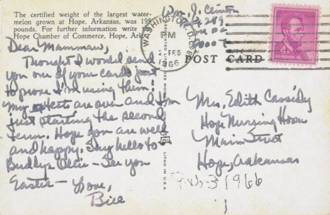 Bill Clinton Postcard