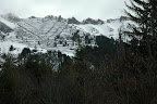 Avalanche guards protecting the town of Lauterbrunnen from being buried.