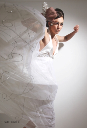 Chicago 'Halter V Neck Wedding Dress' Flawless Design