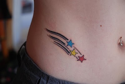 Nice Shooting Star Tattoos for sexy girls