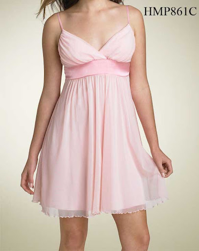 HMP861C Sexy Pink Evening Babydoll Dress/Gown