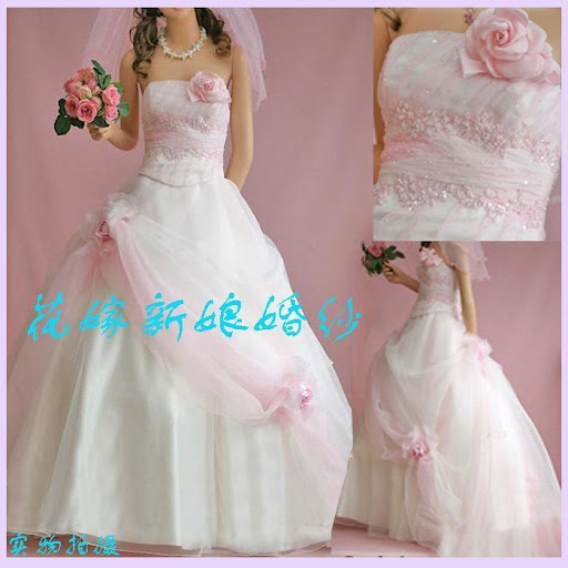 Romantic Pinky Wedding Gown