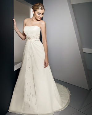 Cute Strapless Bridal Gowns/Wedding Dresses