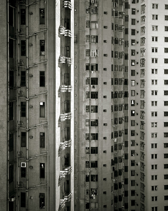 Apartment buildings from Josen's apartment, Midlevels, Hong Kong - photo by Joselito Briones