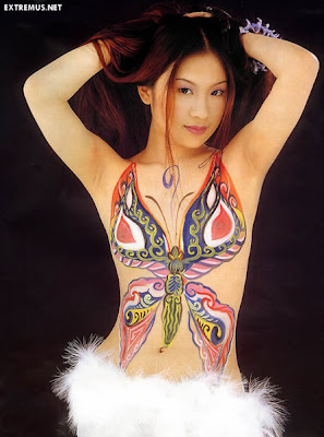 Body Painting of Butterfly Picture Design
