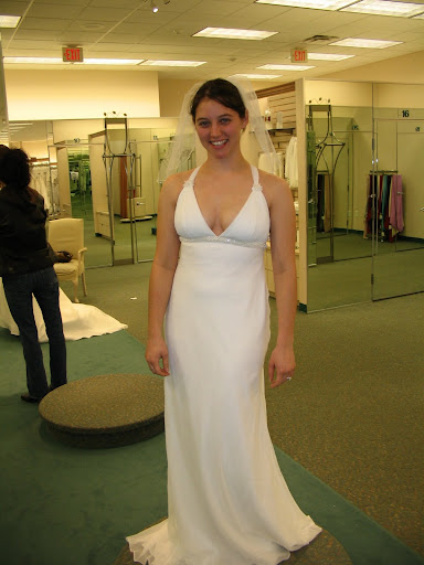 halter wedding gown