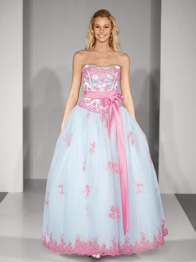 Alfred Angelo 'Simple Pink Prom Gown'