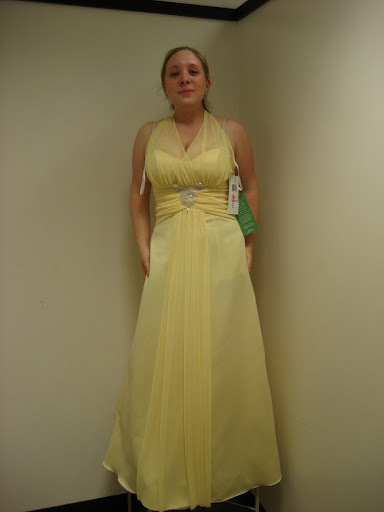 yellow plus-size prom dress gown