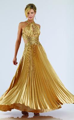 Dave and Johnny Gold Prom Dress 5046