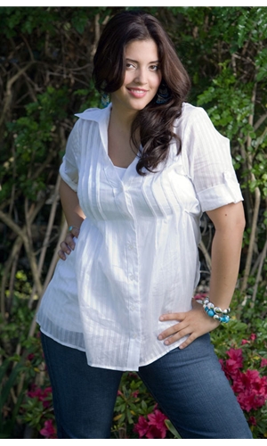 Stephanie Stripe Tunic Woman Plus Size Top Stephanie Stripe Tunic Woman Plus Size Top
