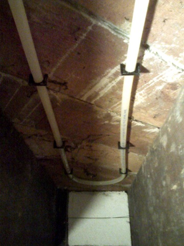 Insulating Radiant Heat Tubing in a