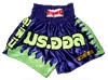 Green Flame Satin Muay Thai Shorts