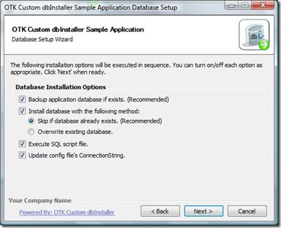 DatabaseInstallationOptions