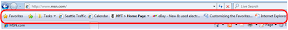 Internet Explorer 8 beta 1 Features: Favorites Bar