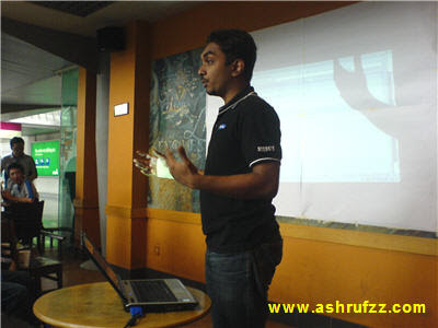 Gobala Krishnan giving his presentation