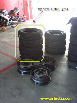 My New Dunlop 175/70/R13 Tyre Set