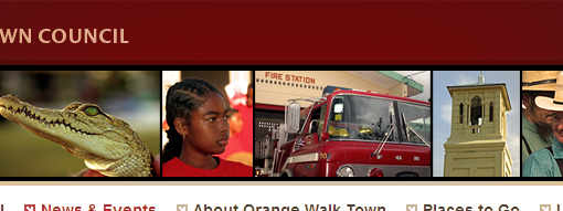 Screenshot: the new Orange Walk Town Council website