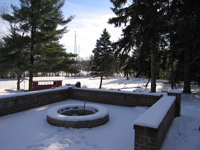 firepit and seating area