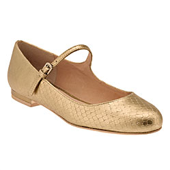Women golden ballet shoes