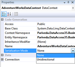 DBML Serialization Settings