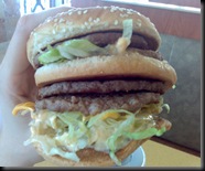 Big Mac Doble! Tem quatro hamburgers!