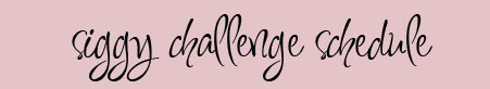 siggy challenge schedule