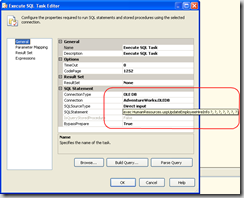 Stored Procedure with Positional Parameters