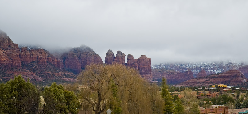DSC_6456 snow around red rocks of sedona with coffee pot rock e nauman.jpg