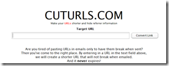 CUTURLS.COM - Shorten your URL and hide referral information