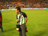 Celebración del Barcelona campeón 2004. Banfield presente en Levante, Valencia.