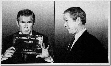 Bush 'arrested' in NY Public Library's exhibit