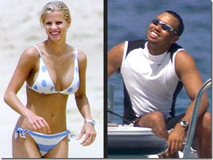 Elin Nordegren, and husband Tiger Woods picture