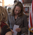 Congresswoman Giffords chats with local constituents in Tucson.