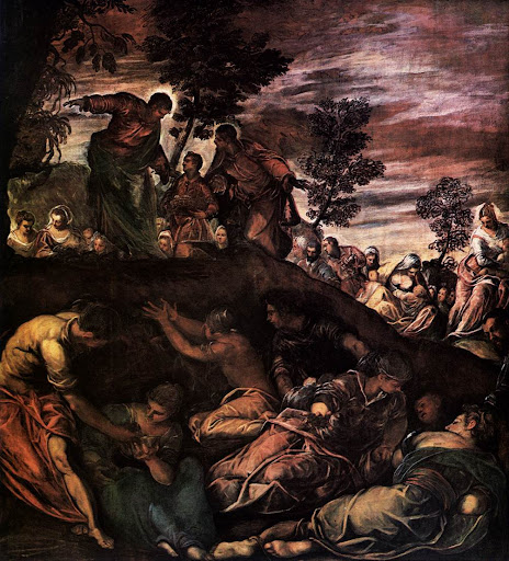 tintoretto, de wonderbaarlijke broodvermenigvuldiging