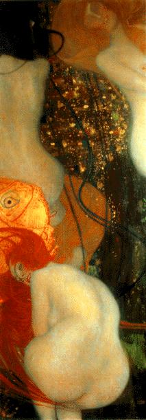 gustav klimt, goldfish