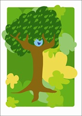 Noah bird in tree