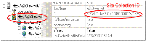 Identifying the Site Colleciton Id with Sharepoint Explorer
