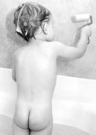 Painting in the bathtub