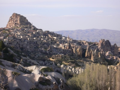 Uçhisar castle and hill, pigeon valley, Cappadocia