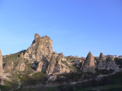 Uçhisar castle and hill, pigeon valley, Cappadocia