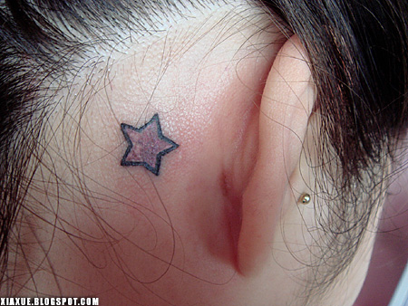 three pink stars Tattoo This is before the scab came off.
