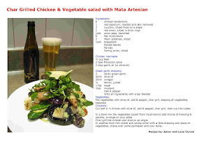 char grilled chicken & vegetable salad with mata artesian