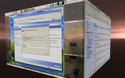 Windows XP HE SP1 on Qemu - Windows and Beryl on one machine :D