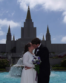 David and Teresa at Oakland Temple on their wedding day