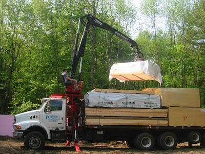 The first shipment of building materials
