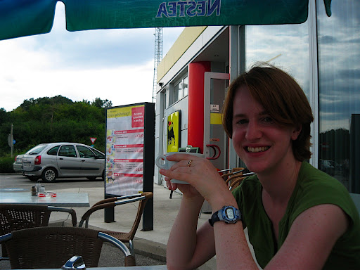 Sippin' at the petrol stop